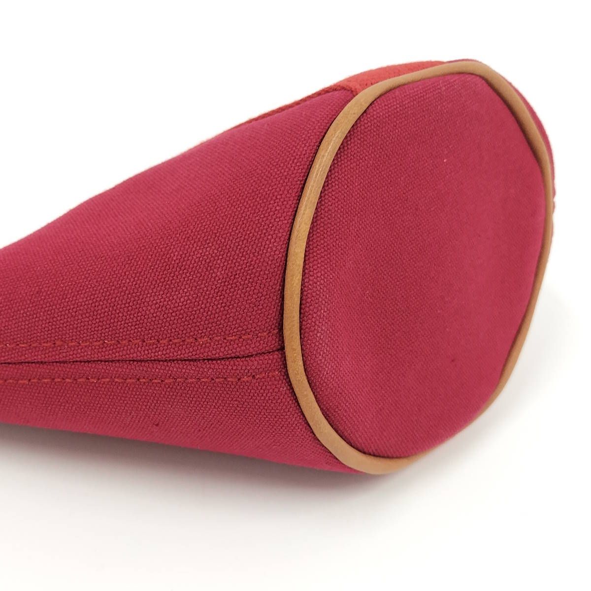  HERMES パルミール ミニ コスメポーチ キャンバス レッド系 ポーチ バッグ