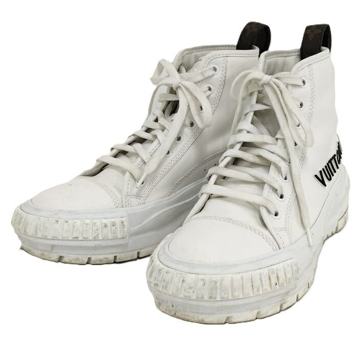 LOUIS VUITTON ハイカットスニーカー スクァッドライン ホワイト 表記サイズ37