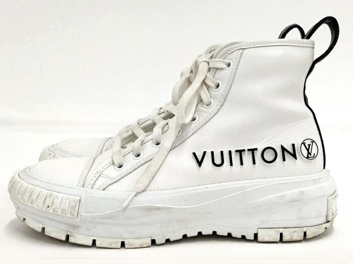 LOUIS VUITTON ハイカットスニーカー スクァッドライン ホワイト 表記サイズ37