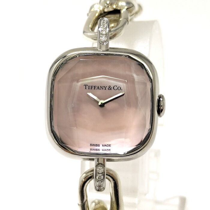 Tiffany&Co. ハードウェア ウォッチ クオーツ SS ピンクシェル文字盤