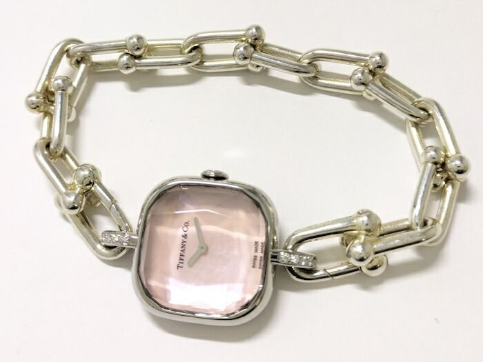 Tiffany＆Co. ハードウェア ウォッチ クオーツ SS ピンクシェル文字盤