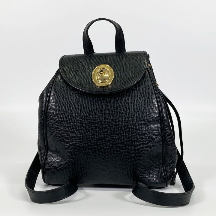 クリスチャンディオール Dior リュックサック レザー ブラック