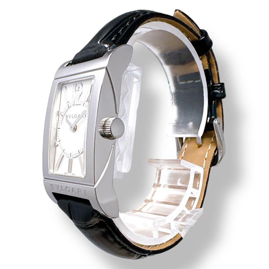  ブルガリ レッタンゴロ RT 39 S 革ベルト シルバー レディース 腕時計 レザーベルト 時計