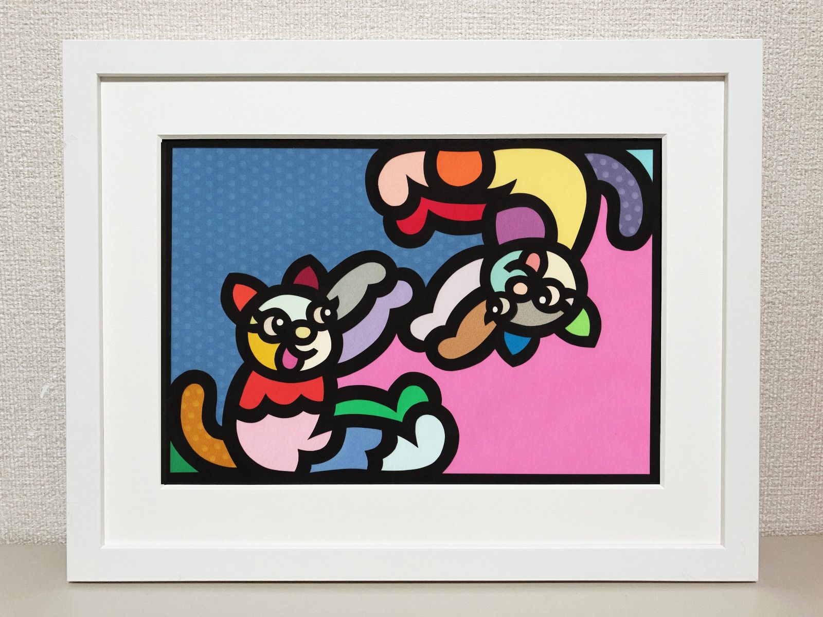 A 191 1 Cat Alphabet Z 2025 Original art work on paper cutting with collage