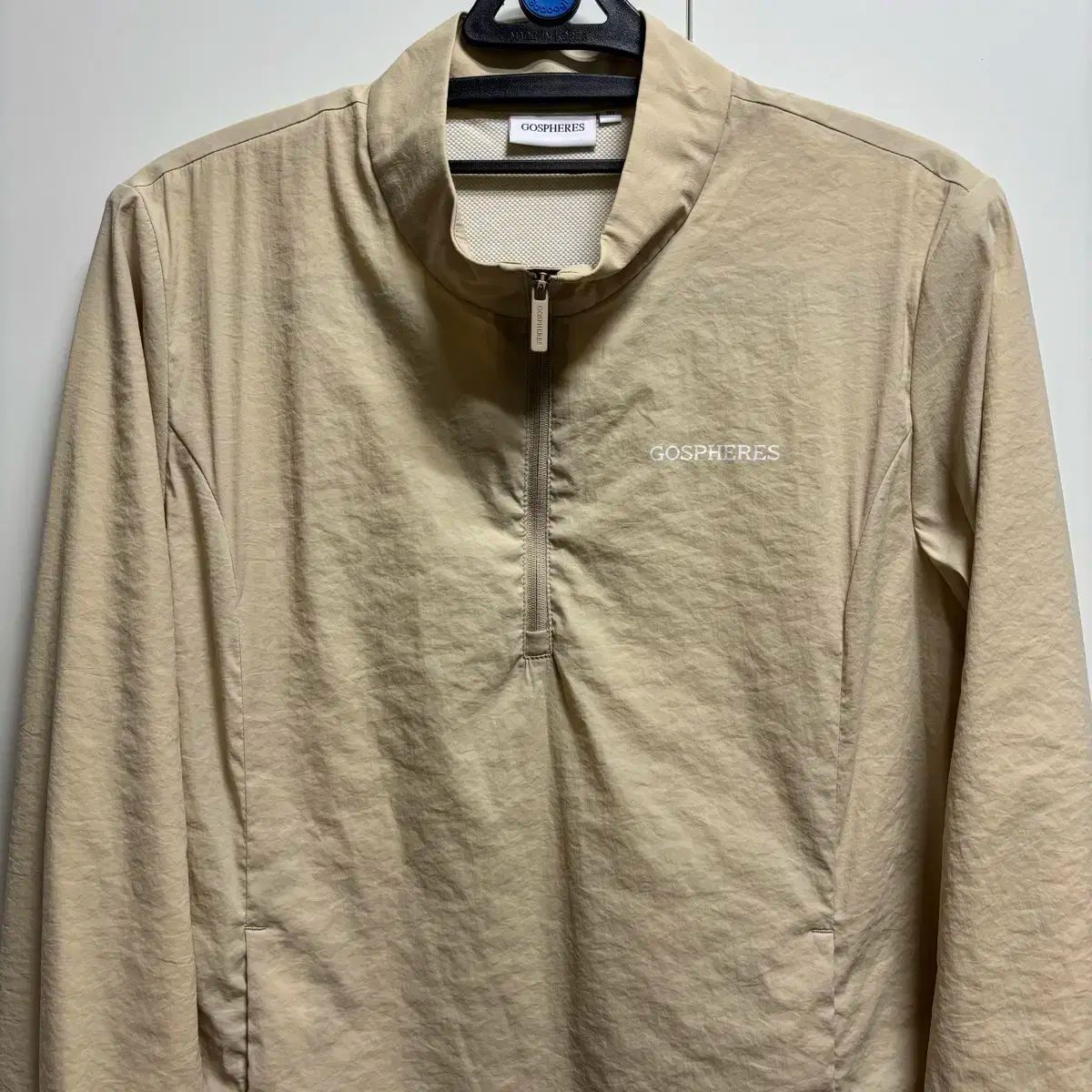 ゴスフィア ハーフジップアップ トップス M ベージュ