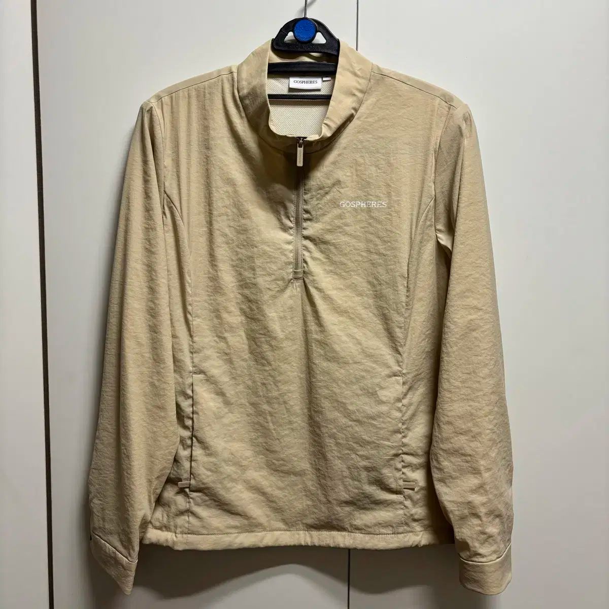 ゴスフィア ハーフジップアップ トップス M ベージュ