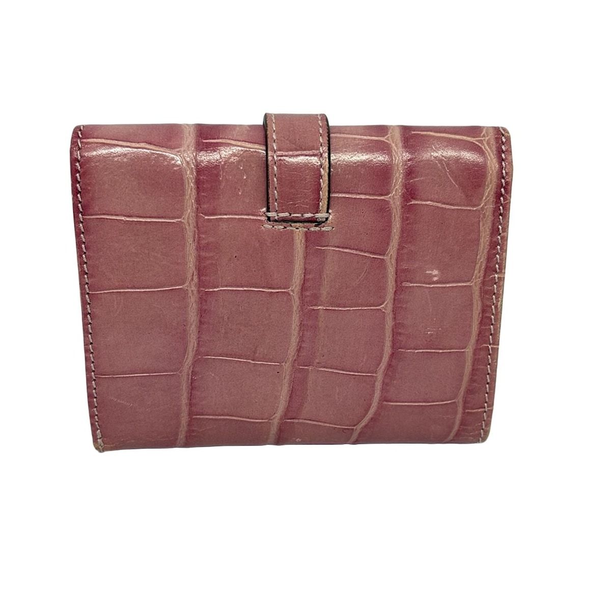 J-MDavidson ジェイ-エムデヴィッドソン 3つ折り財布 - ピンク 型押し加工 レザー