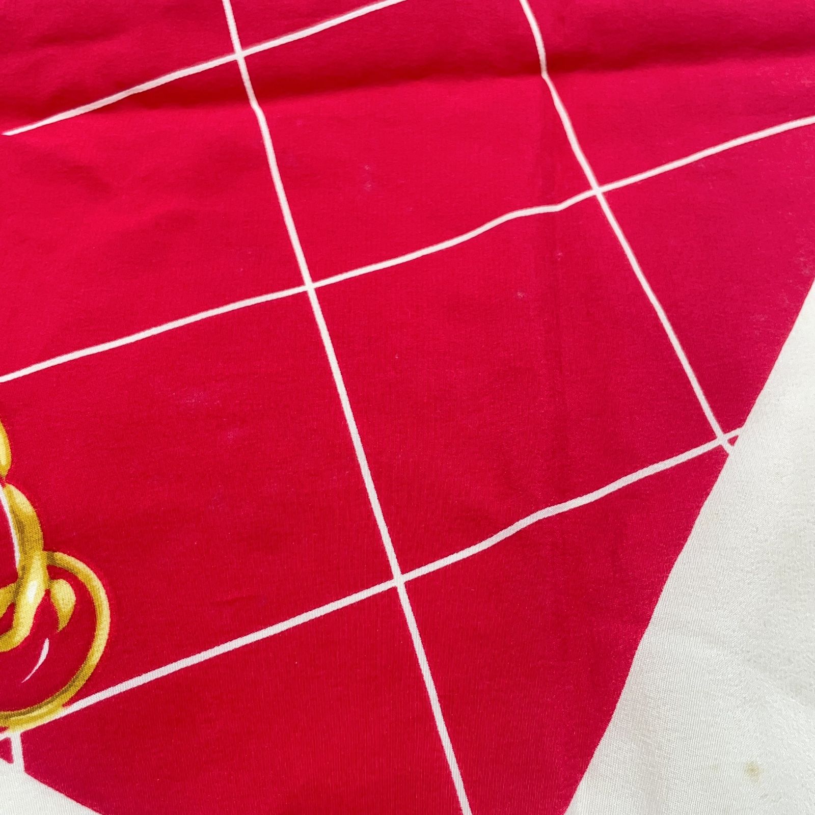 アイボリー×レッド スカーフ