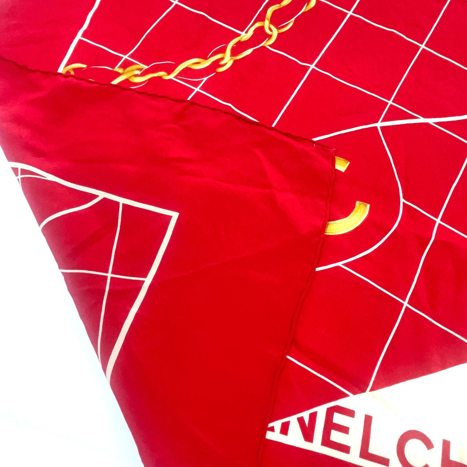 アイボリー×レッド スカーフ