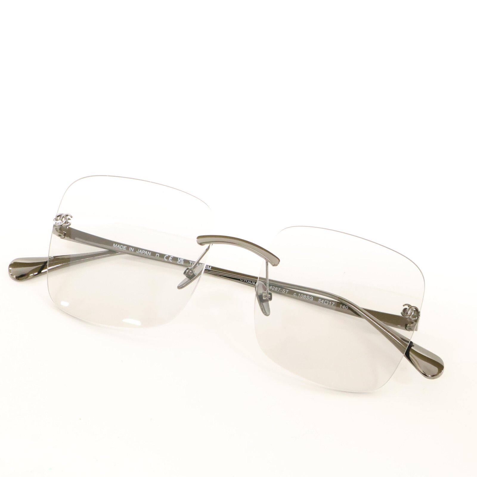 CHANEL シャネル 4287-ST c.108 SG スクエア シェイプ ブルーライトカット アイウェア 54 17 140