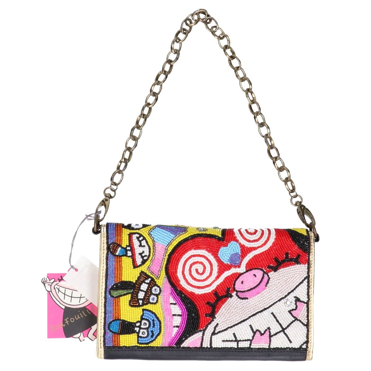 OLLEBOREBLA アルベロベロ FouFouille フフイユ F60065 ビーズ装飾 ウォレットバッグ