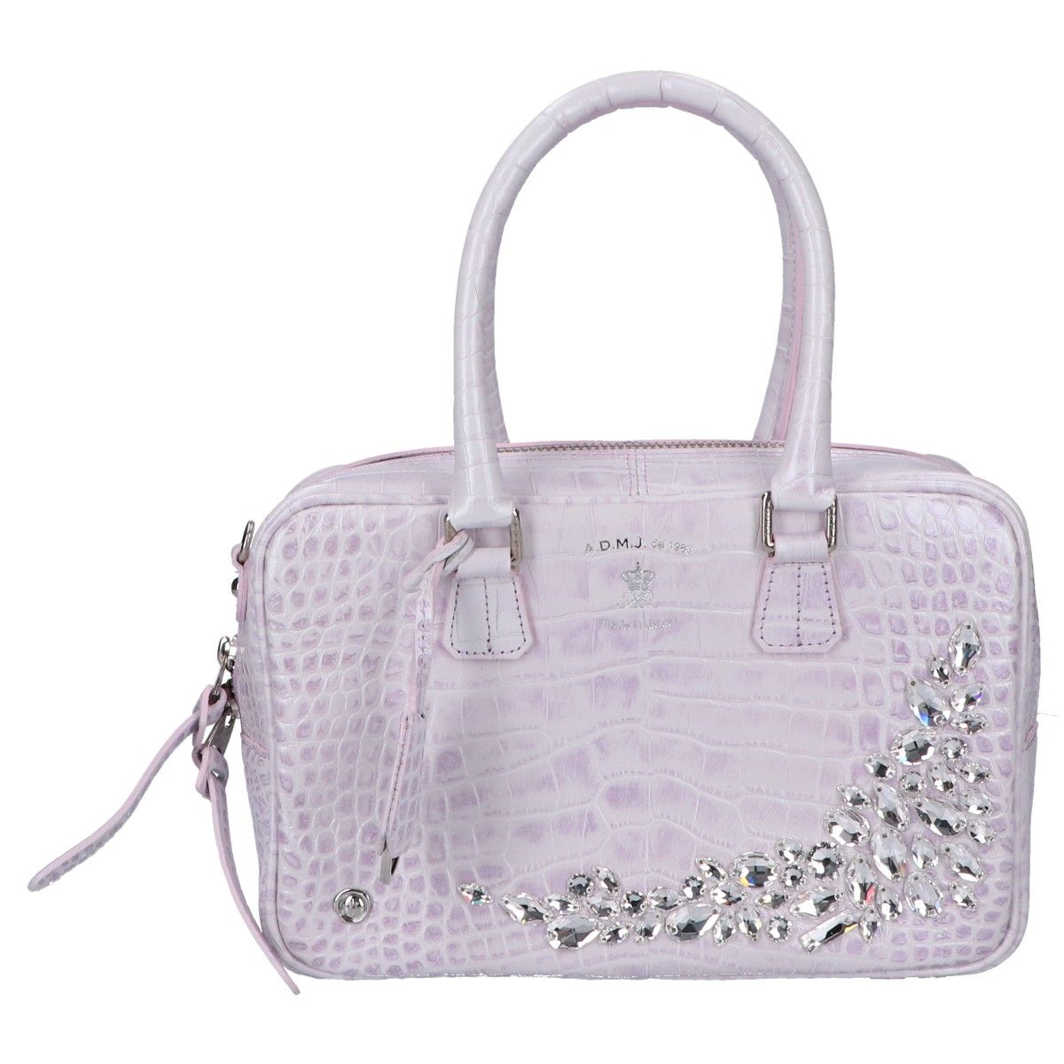 A.D.M.J. Accessoires De Mademoiselle ADMJ クロコ型押し クリスタルソーイング 2WAY