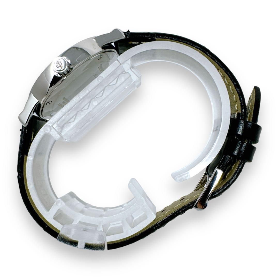  ティファニー アトラス ドーム クォーツ 革ベルト ブラック レディース 時計 レザーベルト 時計