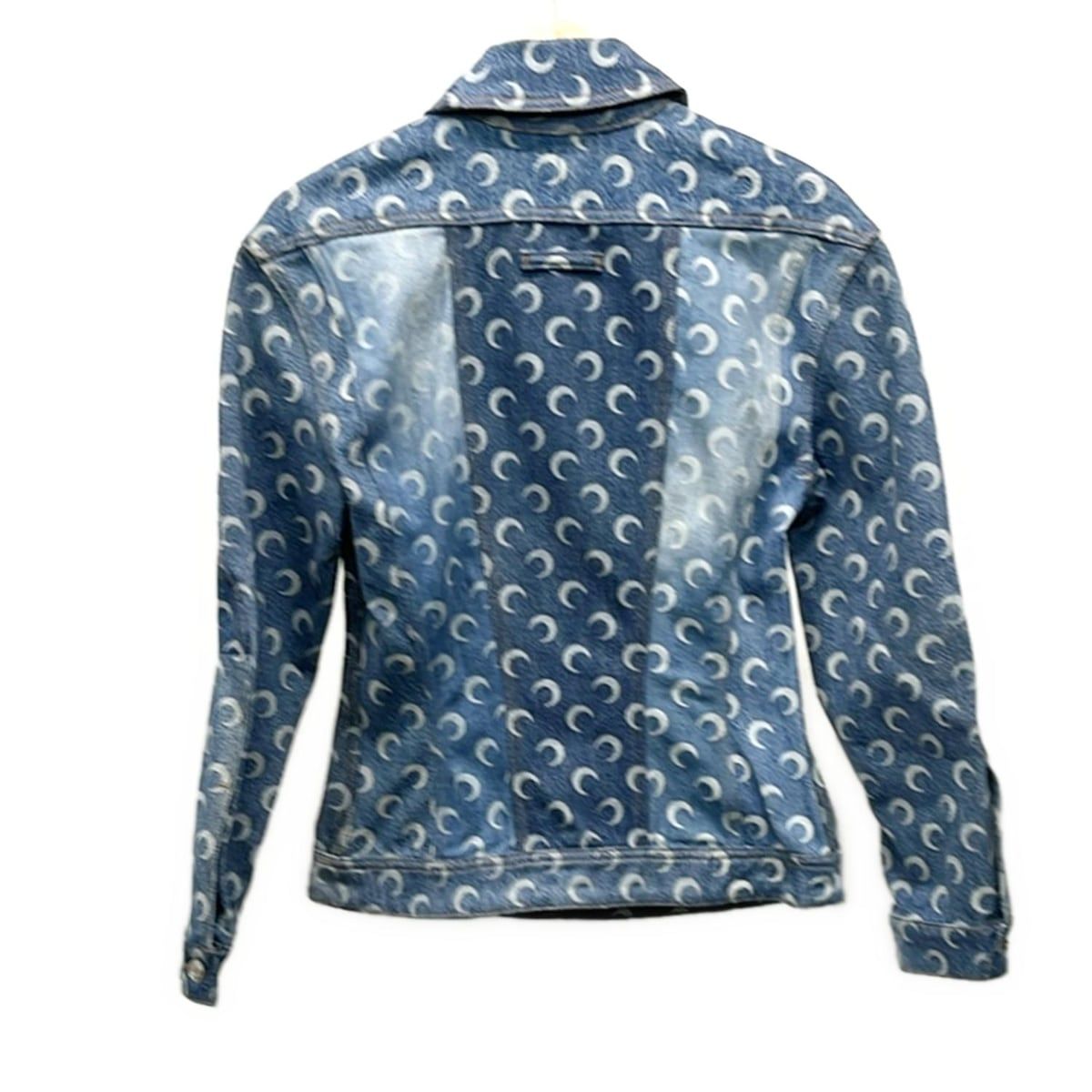 MARINE SERRE マリーンセル Gジャン サイズM レディース - ブルー×ネイビー×白 長袖 デニム 2019SS 春 秋