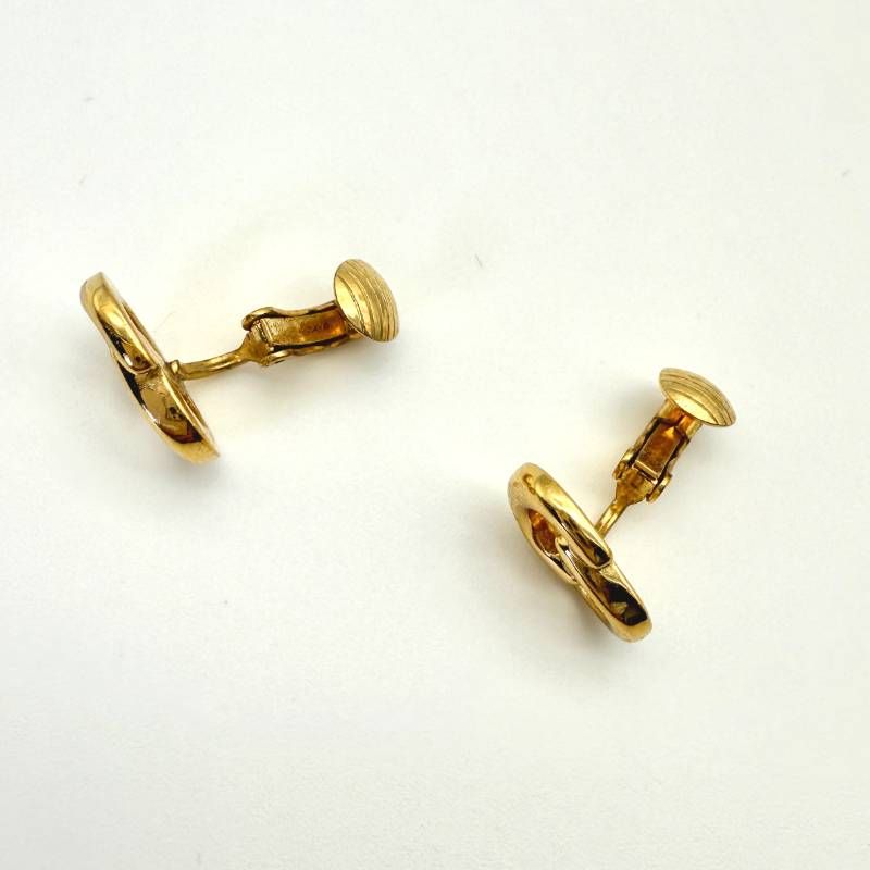 美品 Dior CDロゴ イヤリング ゴールド 2個1組 クリスチャン