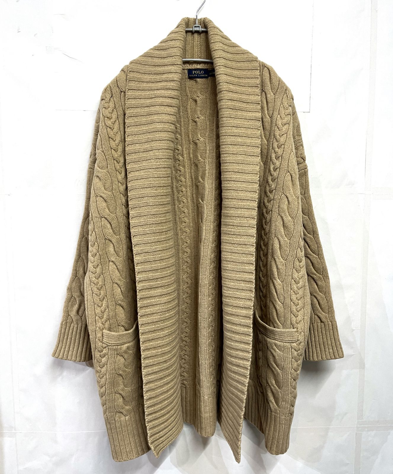 POLO RALPH LAUREN|ポロラルフローレン カシミアラムウール ケーブルニット カーディガン