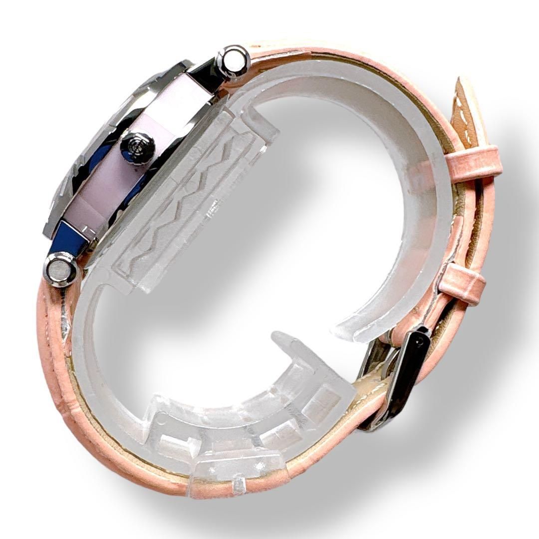 ティファニー アトラス Z1300 革ベルト ピンク レディース 時計