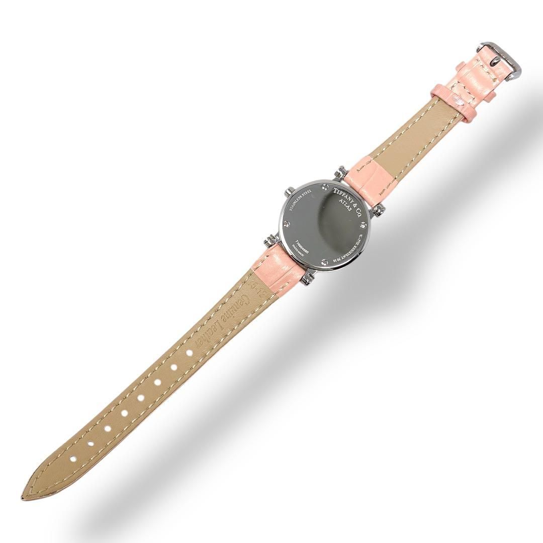 ティファニー アトラス Z1300 革ベルト ピンク レディース 時計