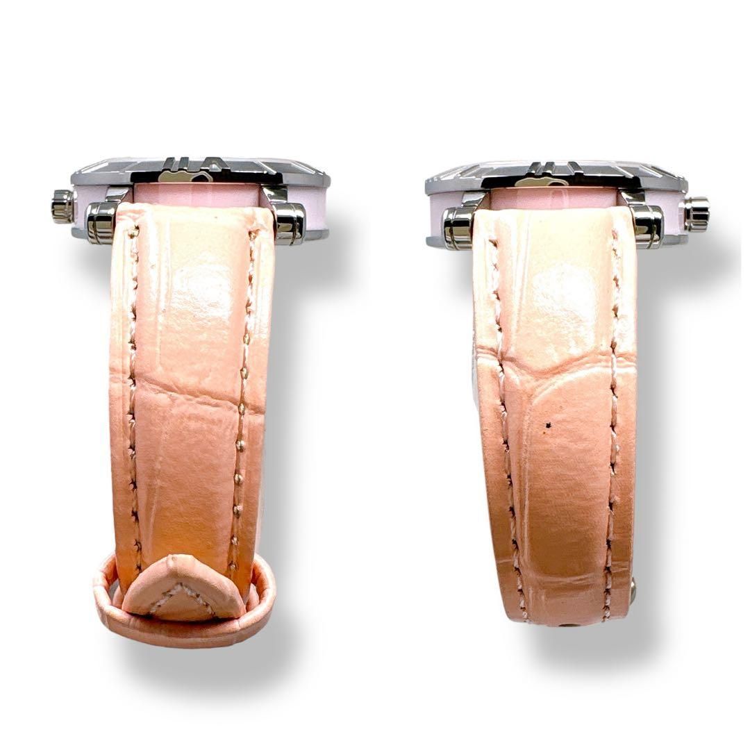 ティファニー アトラス Z1300 革ベルト ピンク レディース 時計