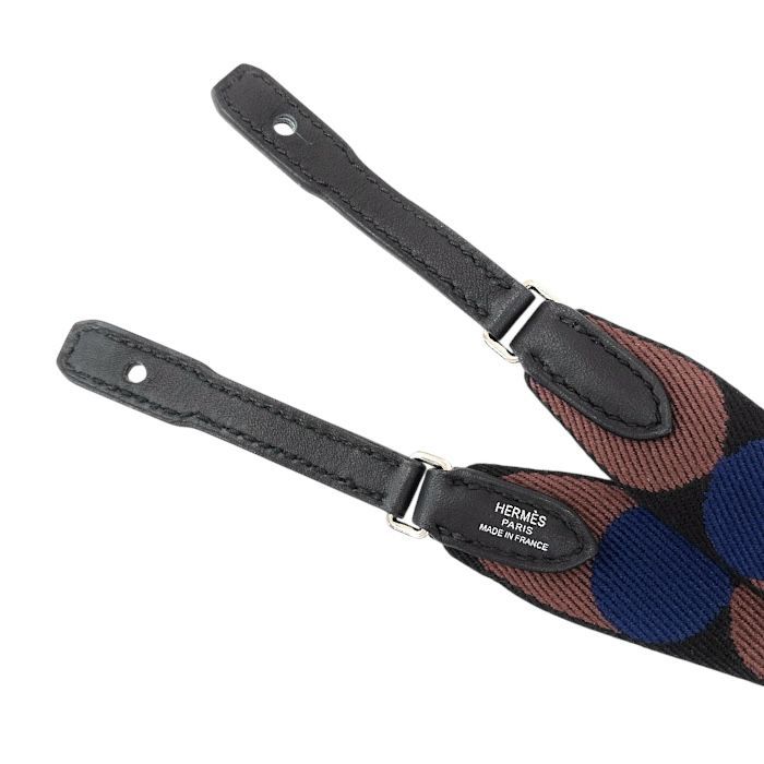 エルメス HERMES バンドリエール サングル フリッパーボール トゥーゴー トワル キャンバス スイフト レザー SV金具 Z刻印 2021年 ノワール ブラック ブルーサフィール ネイビー mbr14005 GINKGOPHARMACY_COM