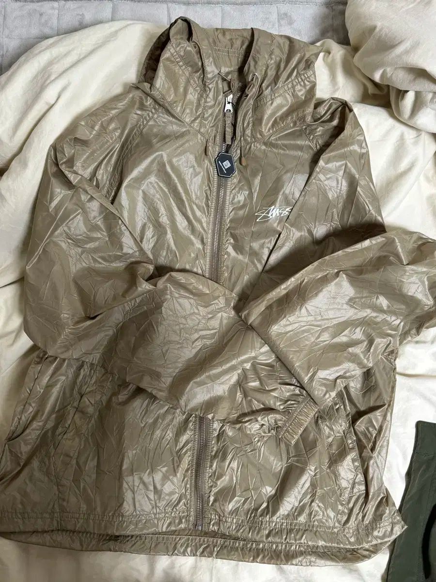 STUSSY ステューシー ビーチシェル リンクル ナイロン ブラウン