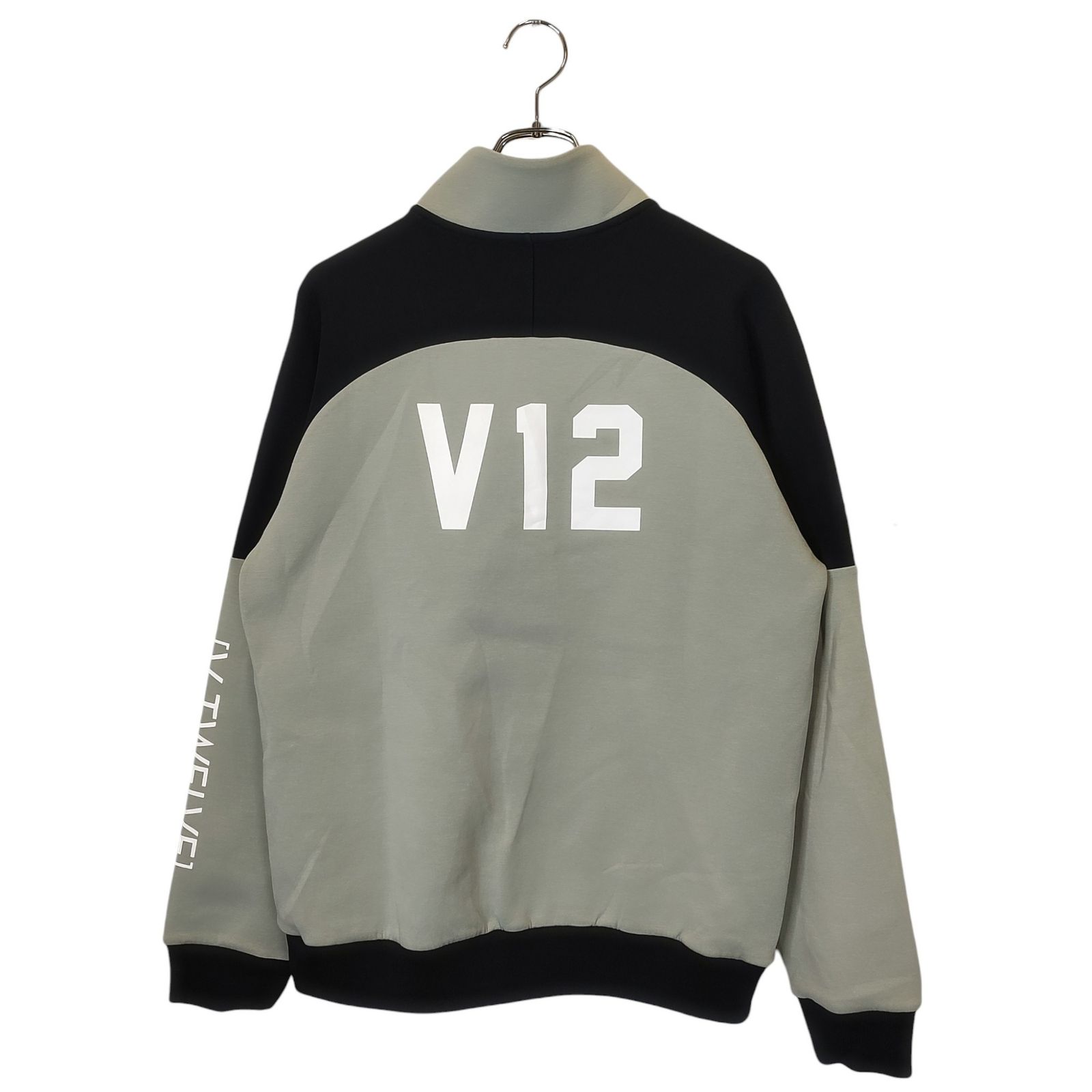 V 12 ブイトゥエルブ ゴルフ 24 AW SW HZ JKT ハーフジップ スウェット トレーナー 122420-SW L ライトグリーン ブラック メンズ