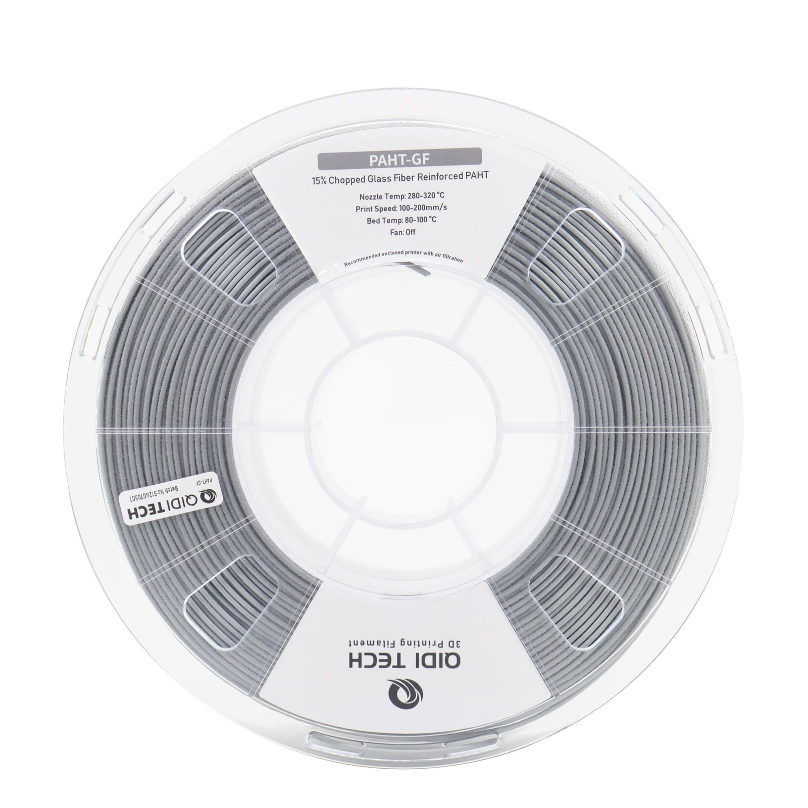 QIDI TECH PAHT-GFフィラメント1.75 mm 1 Kg 3Dプリンタフィラメント グレー 高い機械的特性 耐熱性 高い寸法安定性 より多くの