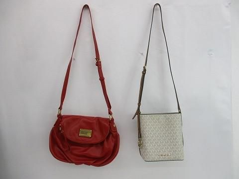 優 マイケルコース マークジェイコブス ショルダーバッグ レザー無地 MKシグネチャー レディース