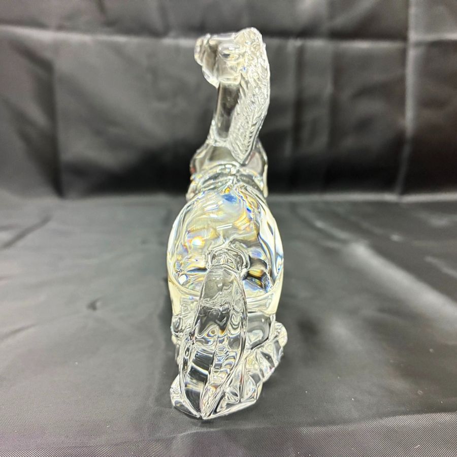  Baccarat バカラ 馬 ホース 置物 クリスタル クリア 保護シール付 M1467 金属小物 置物 インテリア小物