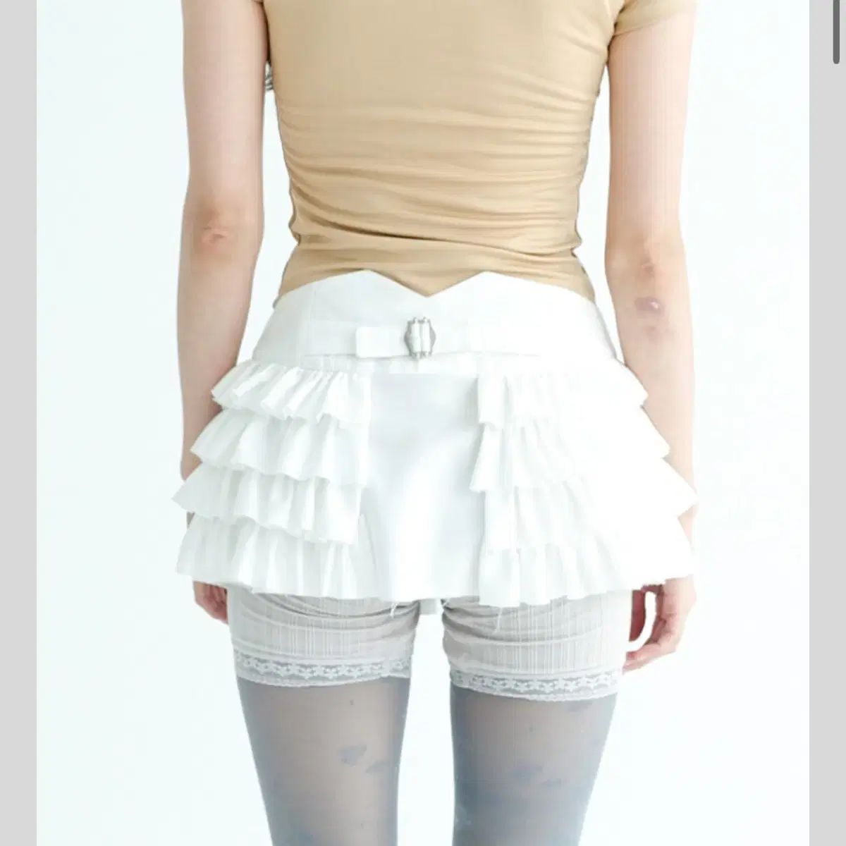 ショップフェアリー バッグバックル ティアードスカート M