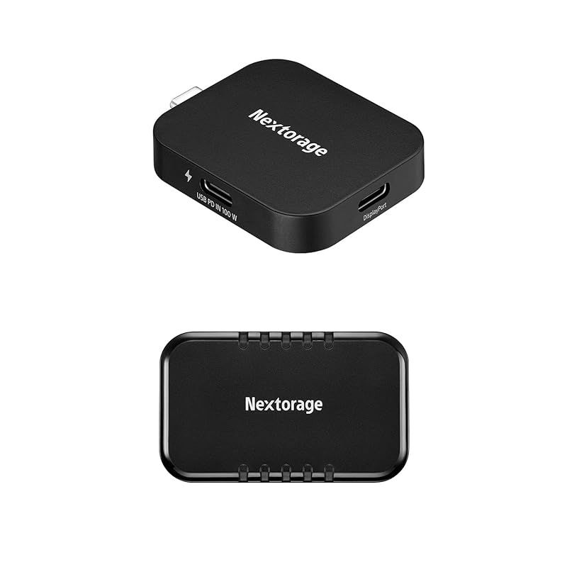 Nextorage PDPアダプター ポータブルSSD 2TB 10Gbps セット PC スマホを充電しながら4K動画をポータブルSSDへ録画 スマホの充電と映像 画像の転送を同時に行える リバーシブル USB-C PDパススルーアダプター PDPア