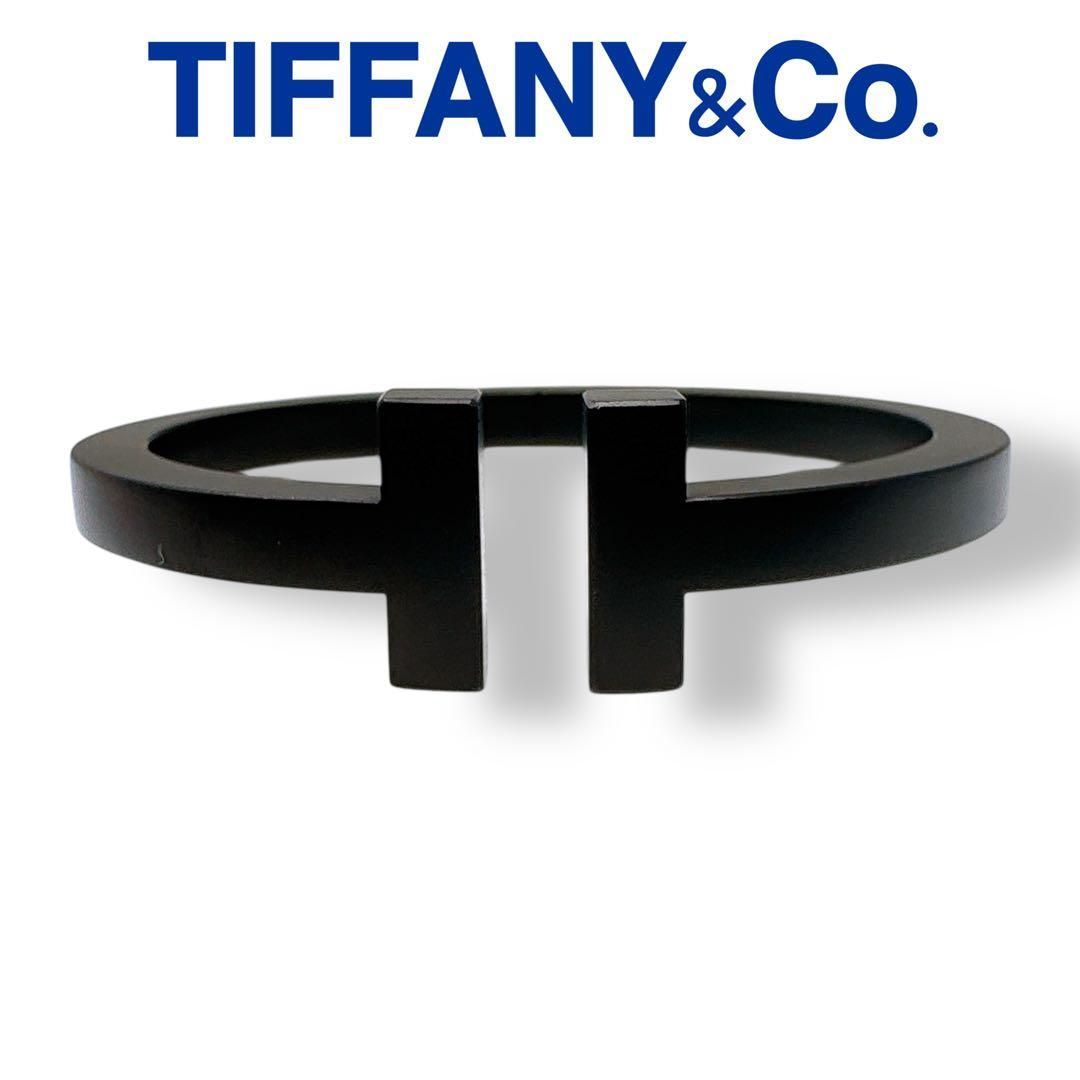 ティファニー バングル Tスクエアブレスレット 黒 ブラック レディース