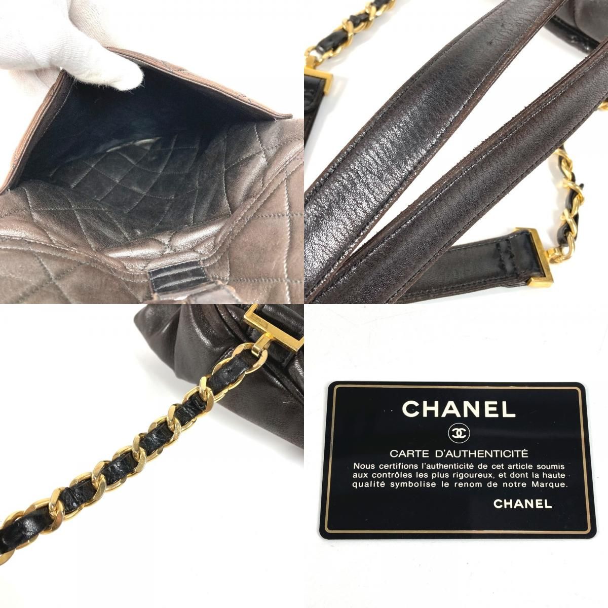 CHANEL シャネル リュックサック CC ココマーク ロゴ ラムスキン