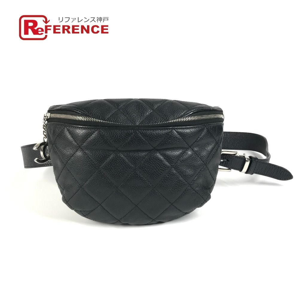 CHANEL シャネル ボディバッグ CC ココマーク マトラッセ レザー ブラック