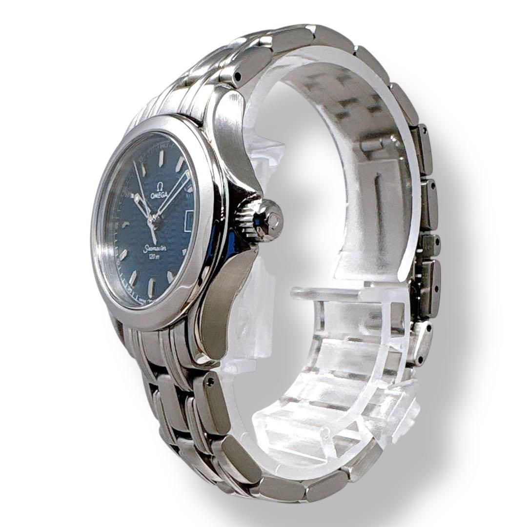 オメガ シーマスター120 2571.81 クォーツ ネイビー レディース 時計