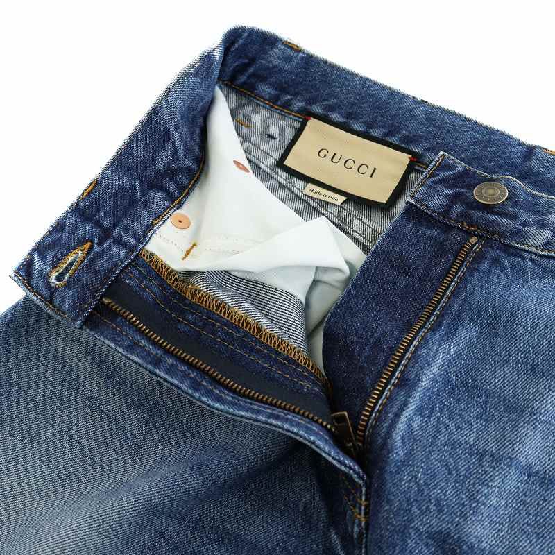 グッチ GUCCI タグ付き 743248 エコウォッシュドジーンズ デニム 