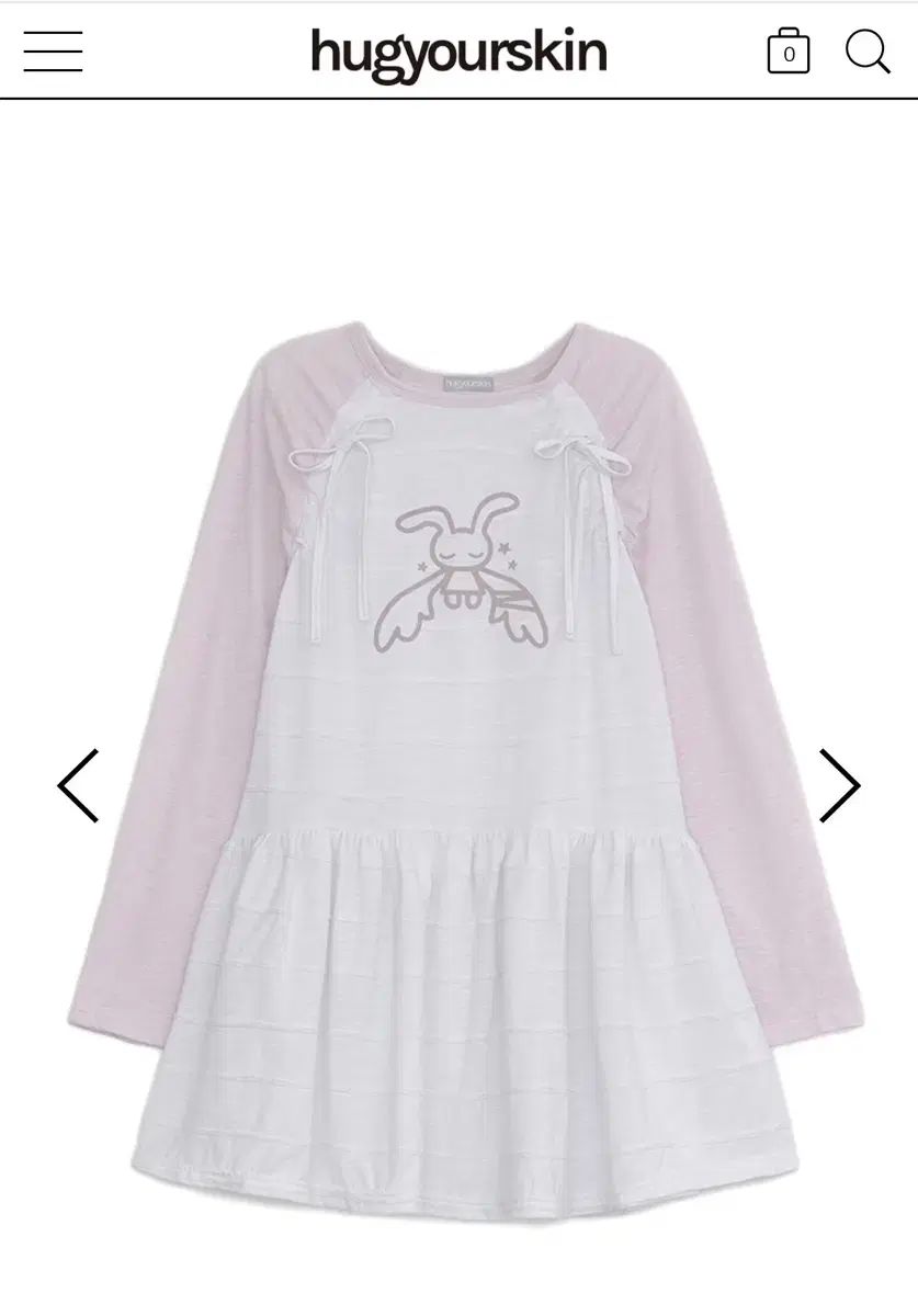 HUG YOUR SKIN ハグユアースキン エンジェル パッチ ラグラン ドレス 白 ピンク