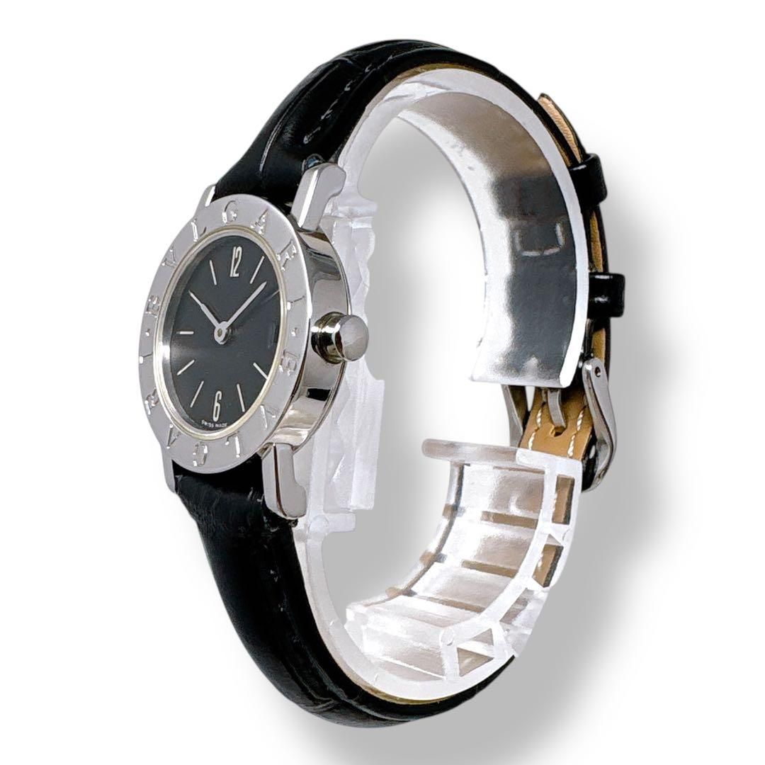 ブルガリ BB 23 SL 革ベルト クォーツ ブラック レディース 時計 ブランド