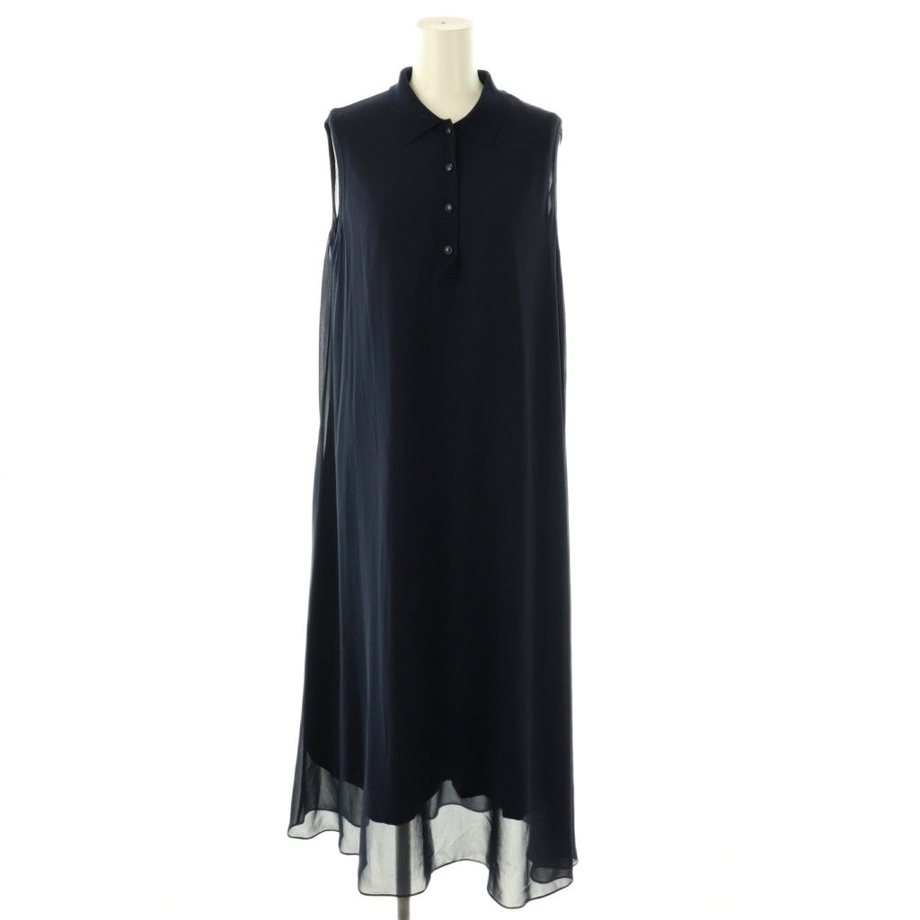 アナイ ANAYI 25SS シフォンコンビ配色カラー ワンピース ロング 38