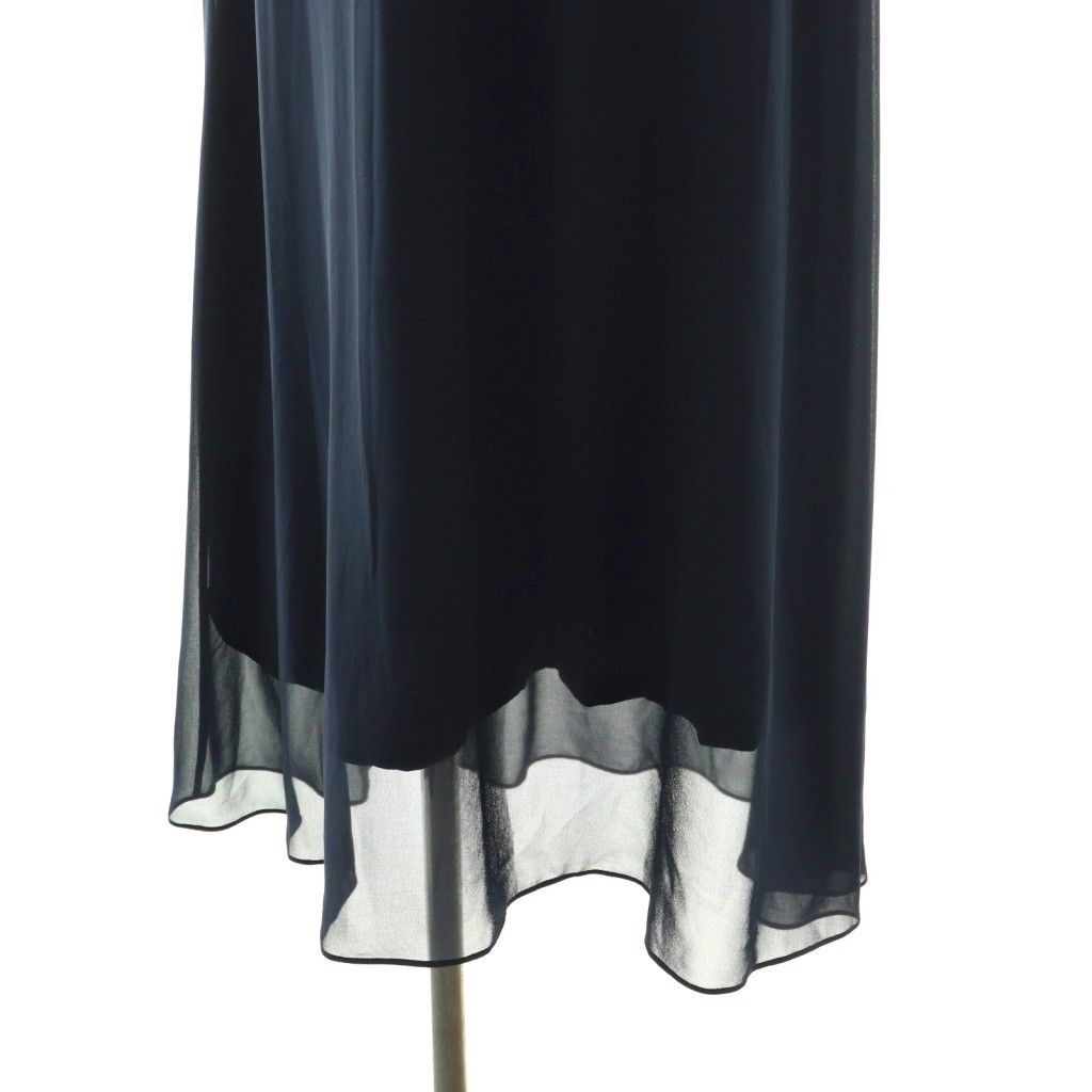 アナイ ANAYI 25SS シフォンコンビ配色カラー ワンピース ロング 38