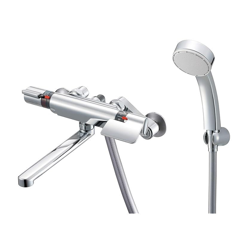 co.jp SANEI サンエイ サーモシャワー混合栓 メッキ 断熱タイプ 浴室水栓 ホース長さ1.6m パイプ長さ190mm シルバー SK181AD-13-EC