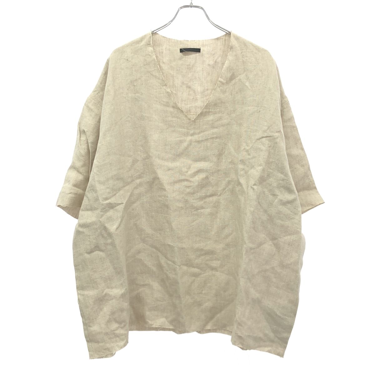 BISHOOL ビシュール リネンオーバーカットソー キナリ F - メルカリ