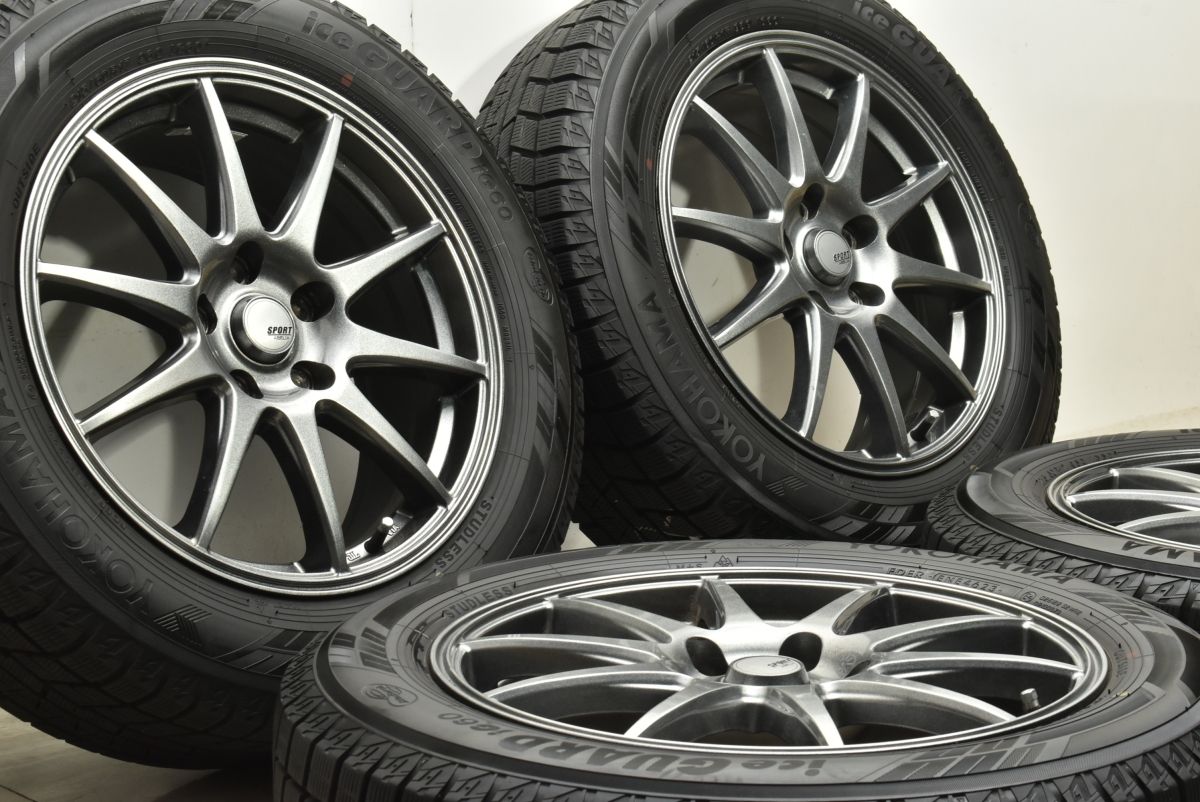 バリ溝 SPORT ABELIA 17 in 7 J 48 PCD 114 3 ヨコハマ アイスガード iG 60 215 R カローラクロス SKフォレスター 可