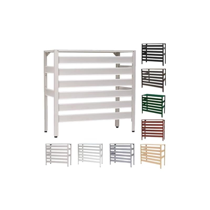 アルマックス Almax アルミ製 室外機カバー ホワイト 大型タイプ 実用新案登録商品 高さ88 cm 幅93 奥行38 アルミエアコンカバー アルマックス社製 KB 93 W