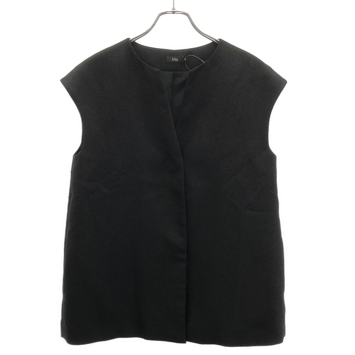 M fil エムフィル 23SS バスケットリネーラノースリーブジャケット 231-19049 ブラック 38