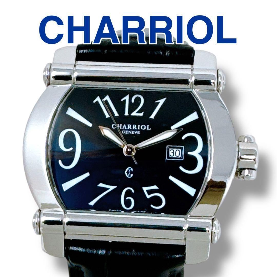 シャリオール アクター 革ベルト ブラック 黒 ボーイズ ユニセックス 腕時計