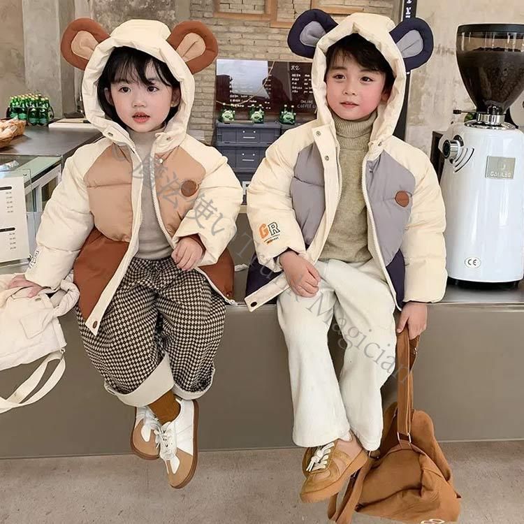 キッズ 女の子 男の子 中綿ジャケット 中綿コート 子供服 中綿 フード付き ジャケット 防寒 アウター 通販 冬 韓国子供服 コート 冬用