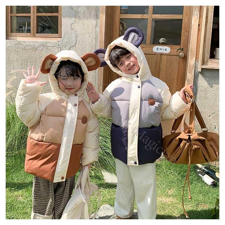 キッズ 女の子 男の子 中綿ジャケット 中綿コート 子供服 中綿 フード付き ジャケット 防寒 アウター 通販 冬 韓国子供服 コート 冬用