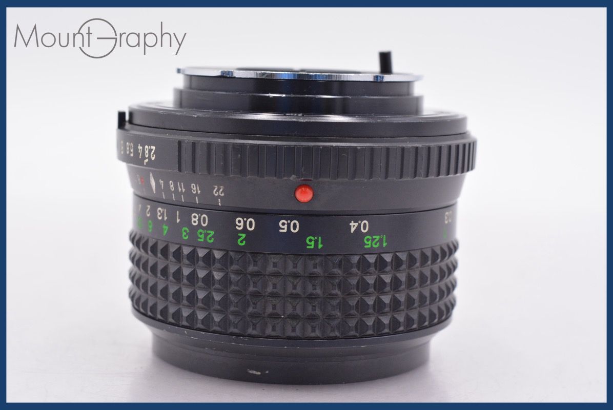 ミノルタ MINOLTA MD W.ROKKOR 28mm F2.8 前後キャップ-レンズフィルター付 完動 同梱可 am1325