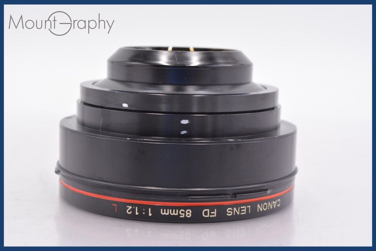 ジャンク キヤノン Canon NEW FD 85mm F1.2 L 前キャップ-レンズフィルター付 同梱可 am1330